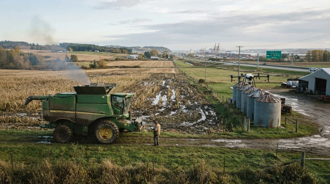 Wet conditions make harvest difficult